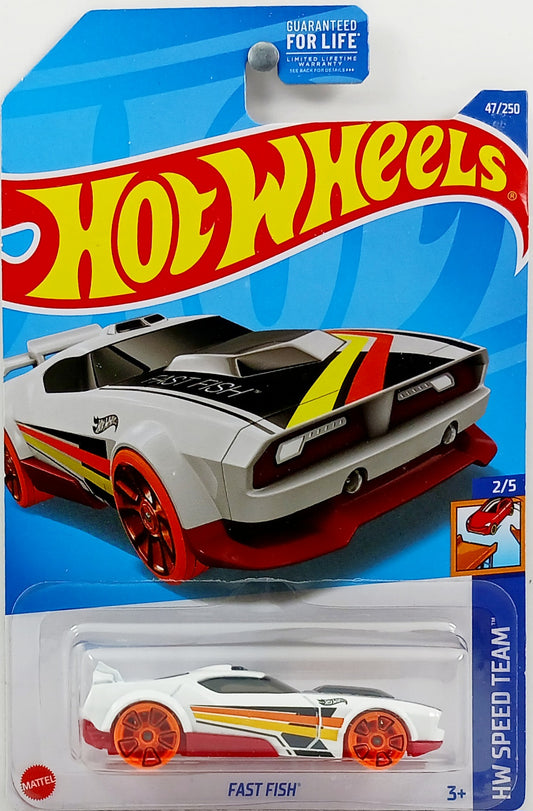 Hot Wheels 2022 - Collector # 047/250 - HW Speed Team 2/5 - Fast Fish - White - USA