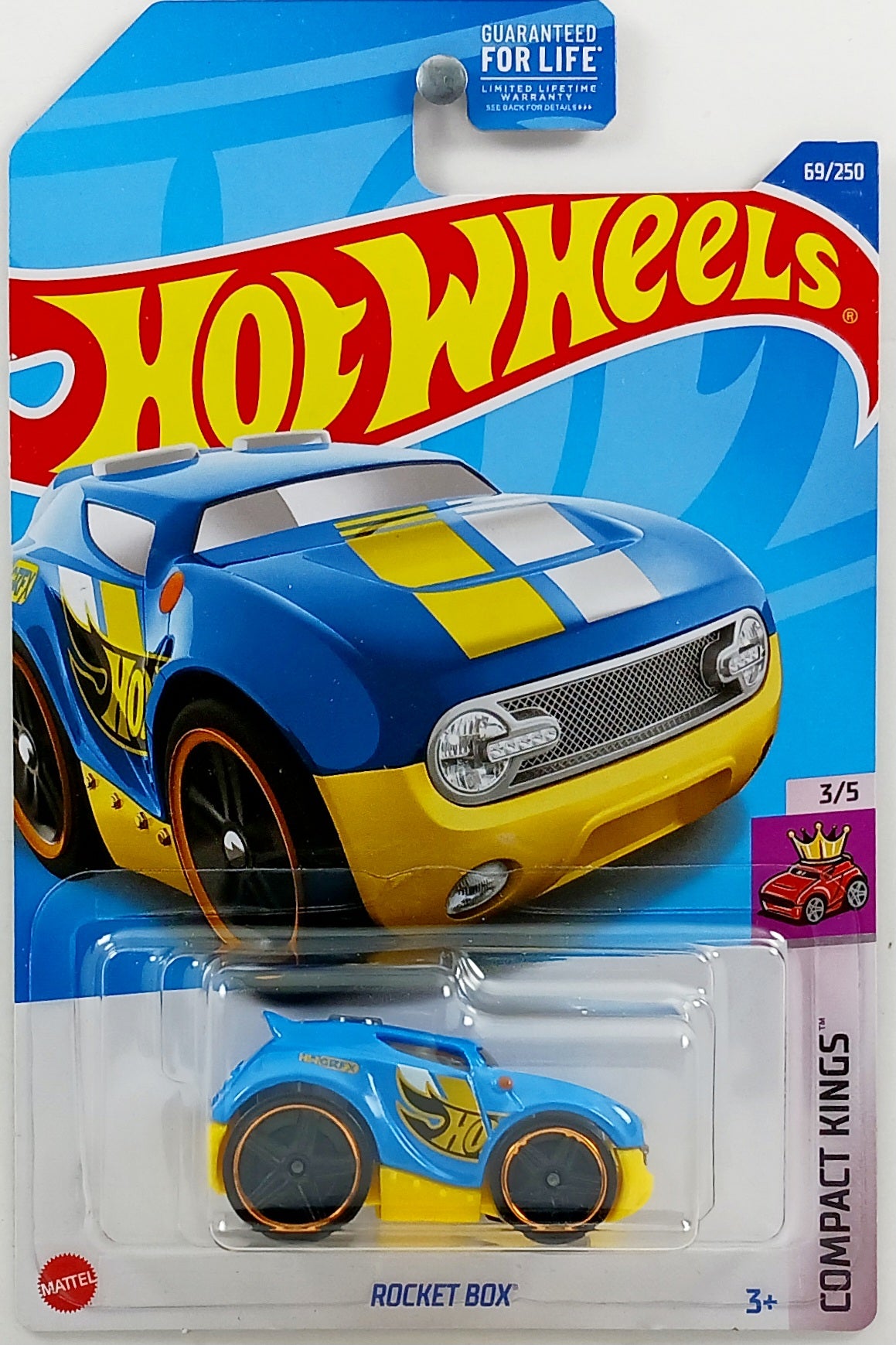 Hot Wheels 2022 - Collector # 069/250 - Compact Kings 3/5 - Rocket Box - Blue - USA