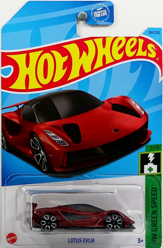 Hot Wheels 2023 - Collector # 084/250 - HW Green Speed 03/10 - Lotus Evija - Red - USA