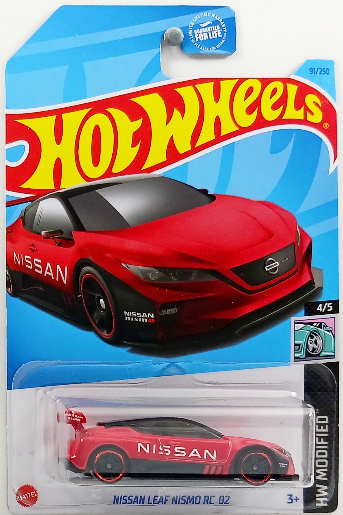 Hot Wheels 2023 - Collector # 091/250 - HW Modified 4/5 - Nissan Leaf Nismo RC_02 - Red - USA