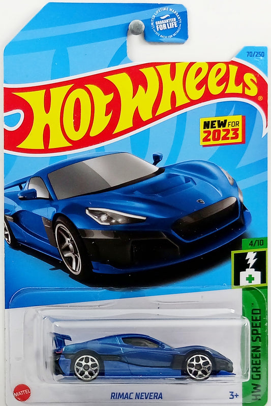 Hot Wheels 2023 - Collector # 070/250 - HW Green Speed 4/10 - New Models - Rimac Nevera - Blue - USA