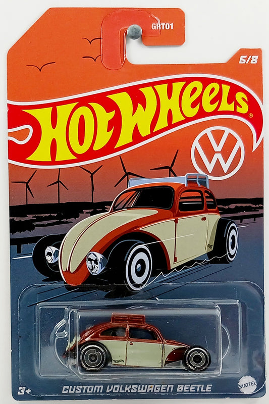 Hot Wheels 2022 - Volkswagen Series 6/8 - Custom Volkswagen Beetle - Brown & Beige - Walmart Exclusive