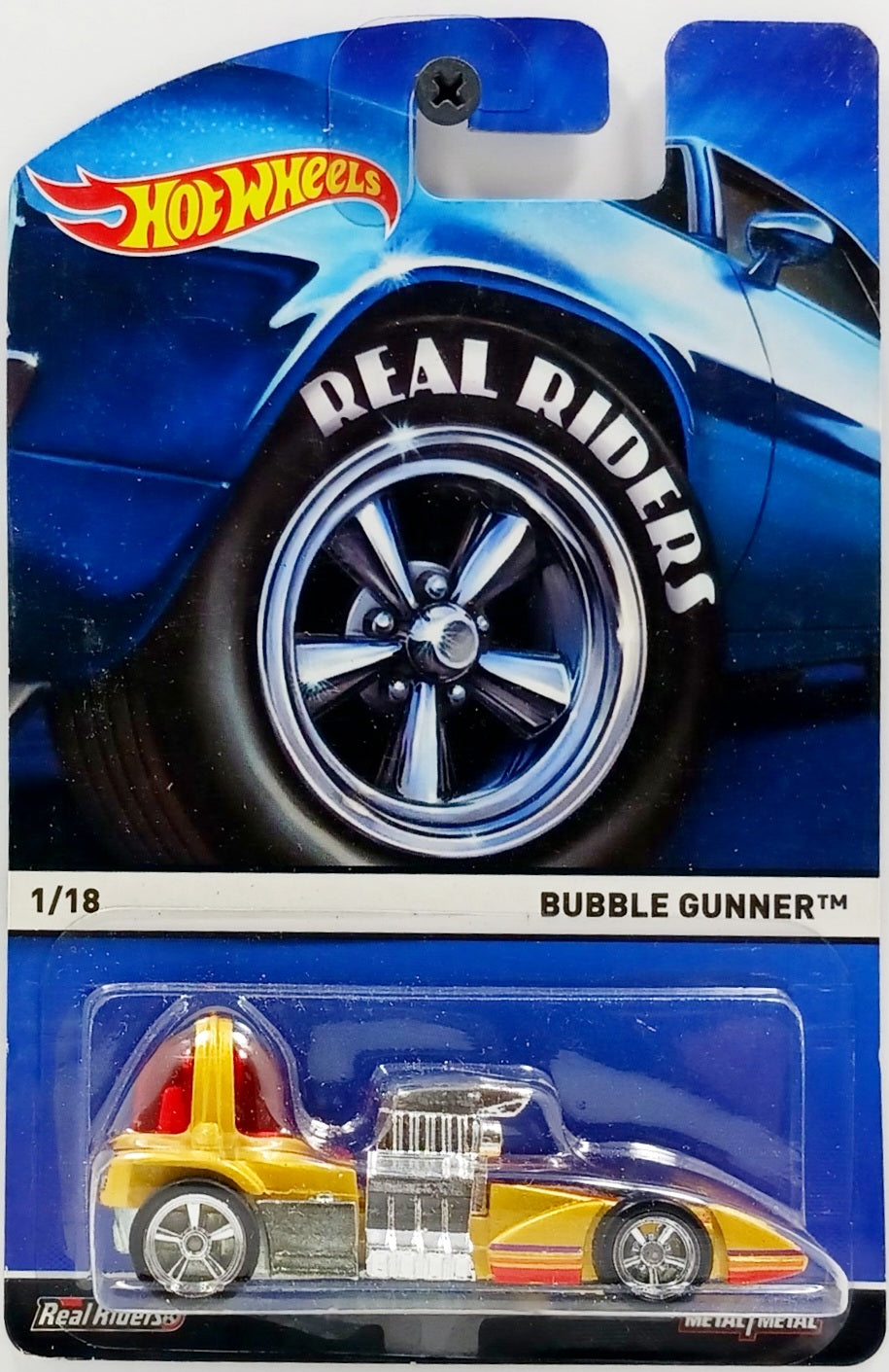 Hot Wheels 2015 - Heritage / Real Riders 01/18 - Bubble Gunner - Yellow - Metal/Metal & Real Riders