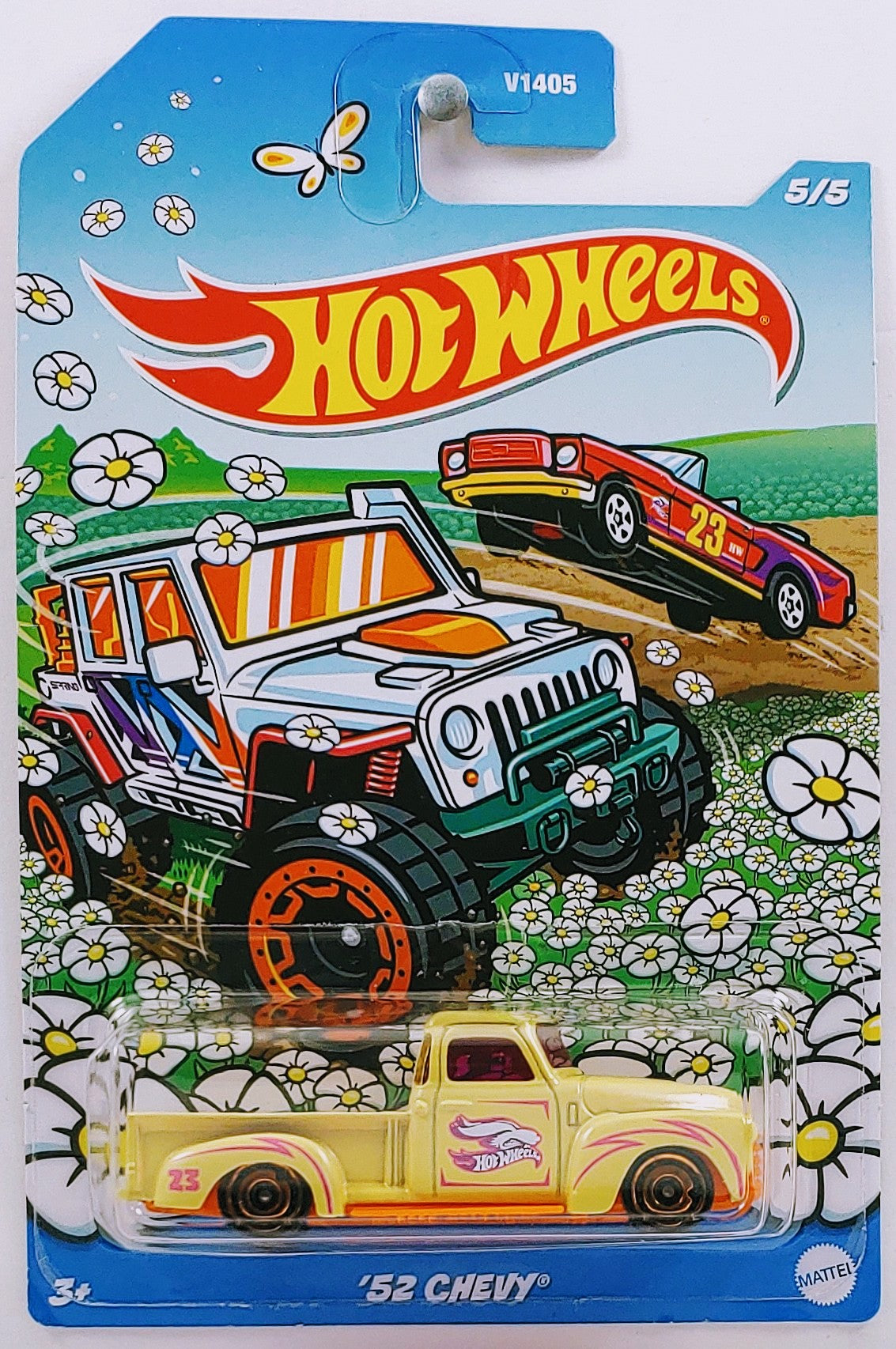 Hot Wheels 2023 - Spring / Easter Theme Cars 5/5 - '52 Chevy - Pale Yellow - Grocery Store Exclusive - Asst # V1405