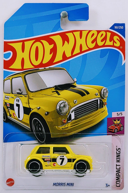 Hot Wheels 2022 - Collector # 161/250 - Compact Kings 5/5 - Treasure Hunts - Morris Mini - Yellow - IC