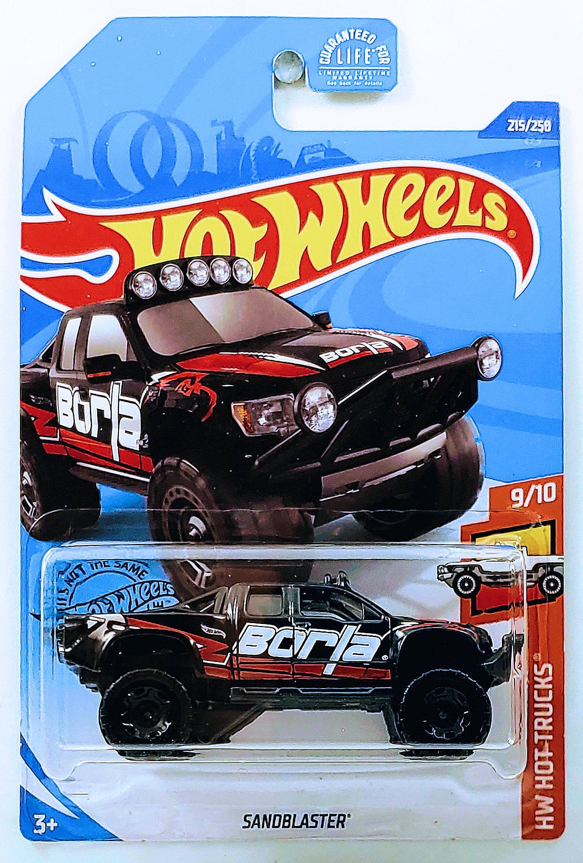 Hot Wheels 2020 - Collector # 215/250 - HW Hot Trucks 9/10 - Sandblaster - Black / Borla - USA Card