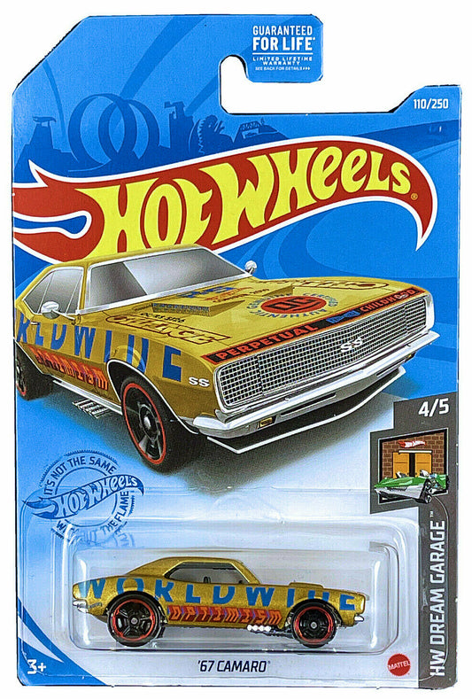 Hot Wheels 2021 - Collector # 110/250 - HW Dream Garage 4/5 - '67 Camaro - Gold / Worldwide Optimism - USA