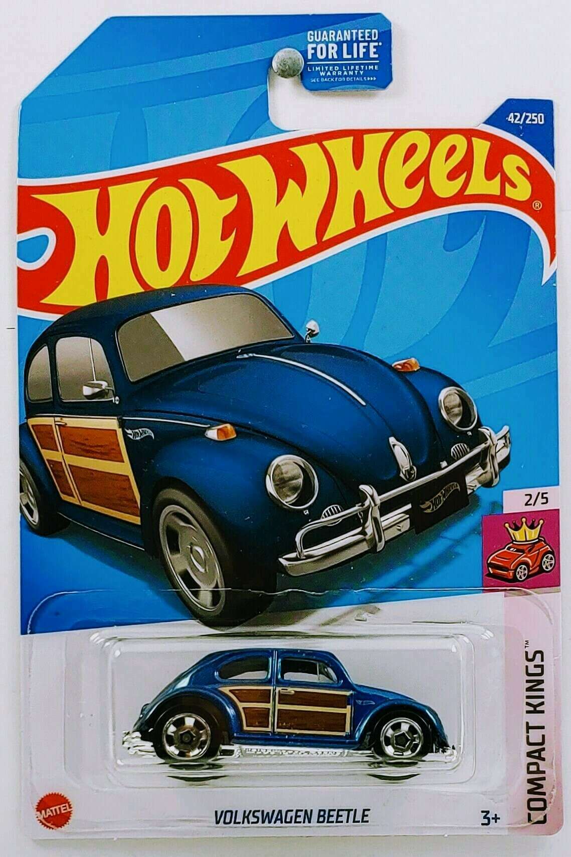 Hot Wheels 2022 - Collector # 042/250 - Compact Kings 2/5 - Volkswagen Beetle - Blue - USA