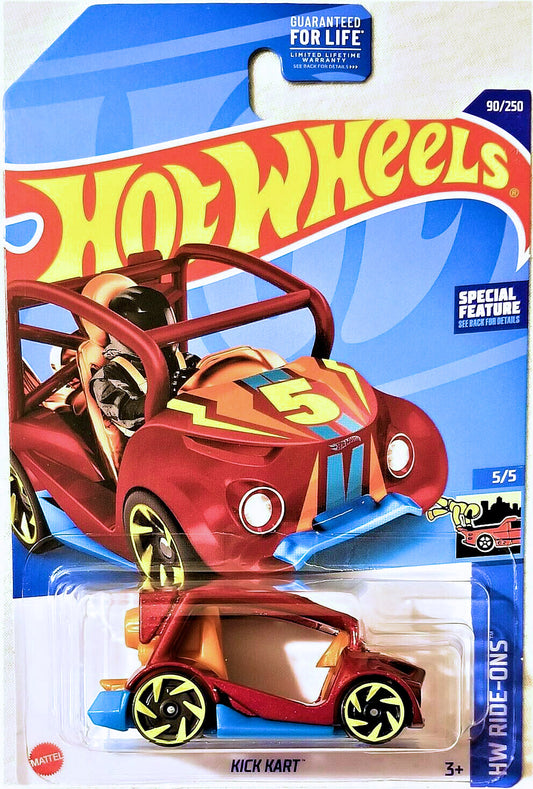 Hot Wheels 2022 - Collector # 090/220 - HW Ride-Ons 5/5 - Kick Kart - Red