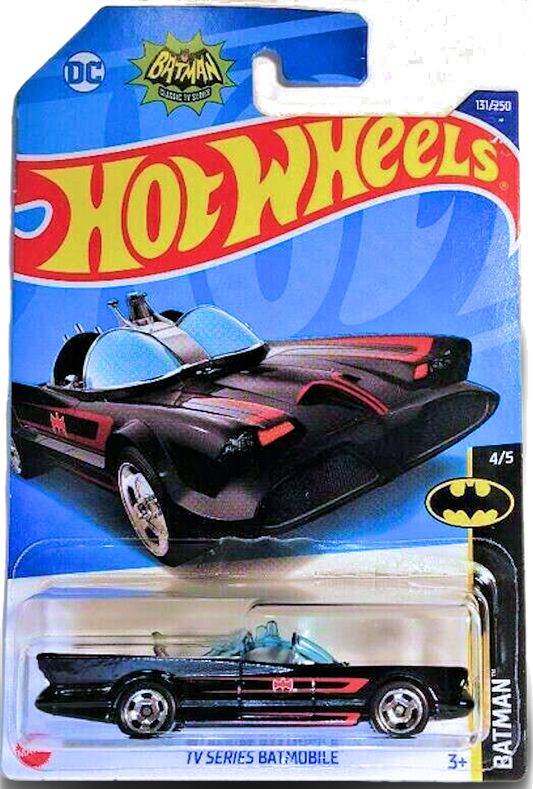 Hot Wheels 2022 - Collector # 131/250 - Batman 4/5 - TV Series Batmobile - Black - IC