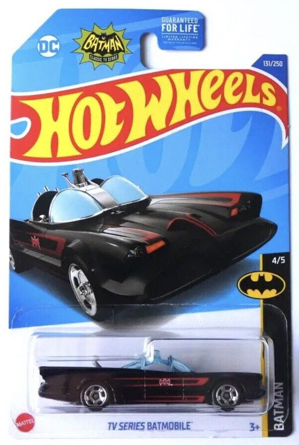 Hot Wheels 2022 - Collector # 131/250 - Batman 4/5 - TV Series Batmobile - Black