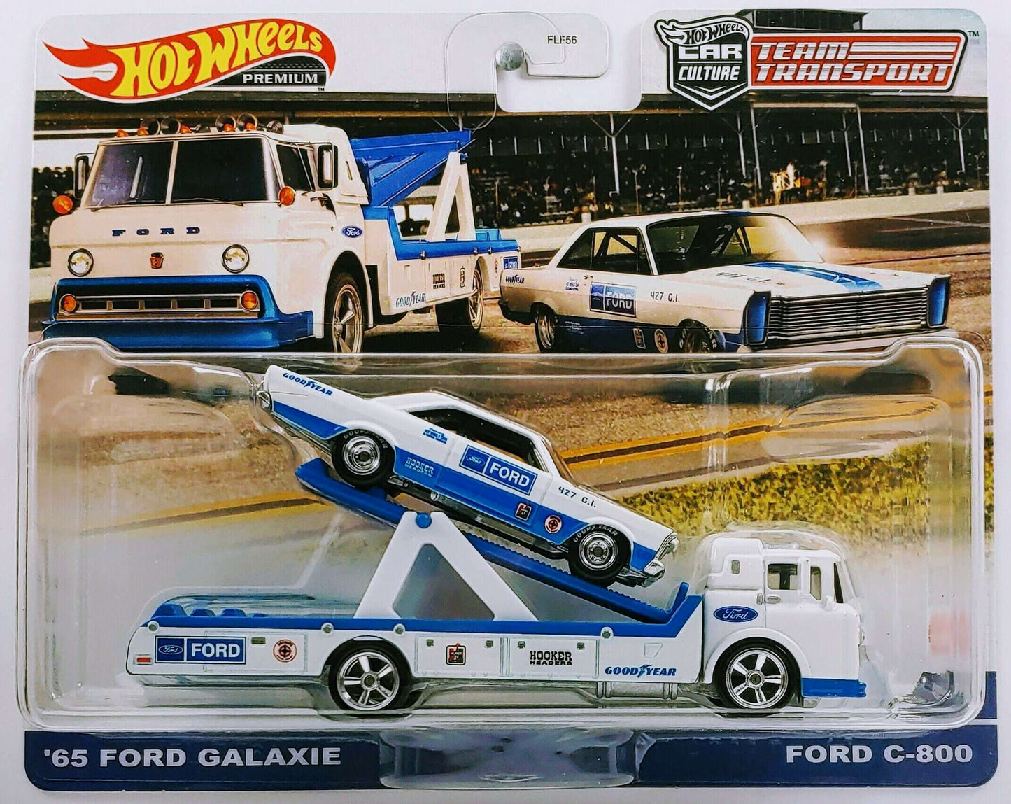 Hot Wheels 2022 - Team Transport # 38 - '65 Ford Galaxie & Ford C-800