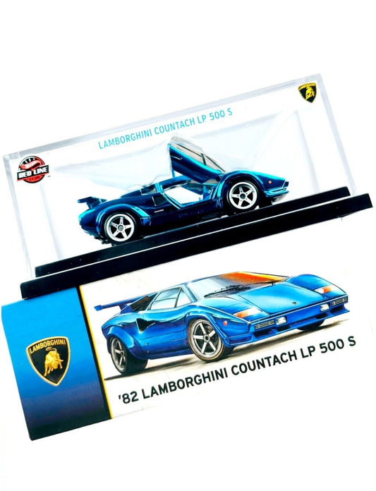 Hot Wheels 2022 - RLC Exclusive / sELECTIONs - ’82 Lamborghini Countach LP500 S - Spectraflame Blue - Metal/Metal & Real Riders - Boxed with Acrylic Display Case