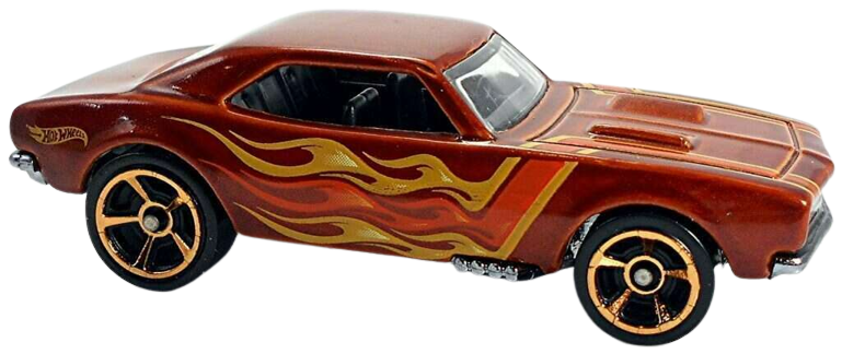 Hot Wheels 2020 - Collector # 231/250 - HW Flames 4/10 - '67 Camaro - Brown - USA Card