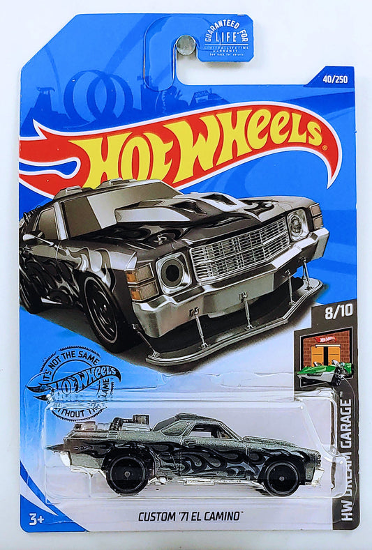 Hot Wheels 2020 - Collector # 040/250 - HW Dream Garage 8/10 - Custom '71 El Camino - Metallic Dark Gray - USA