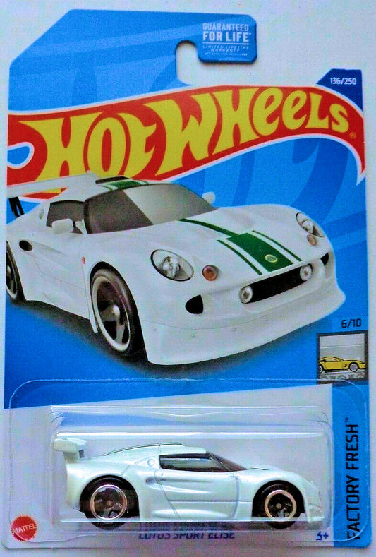 Hot Wheels 2022 - Collector # 136/250 - Factory Fresh 6/10 - Lotus Sport Elise - White