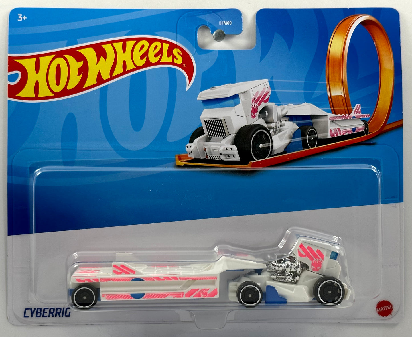 Hot Wheels 2023 - Haulers - Cyberig - White / Pink Skull