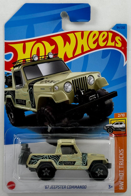 Hot Wheels 2023 - Collector # 094/250 - HW Hot Trucks 2/10 - '67 Jeepster Commando - Matte Pale Green - IC