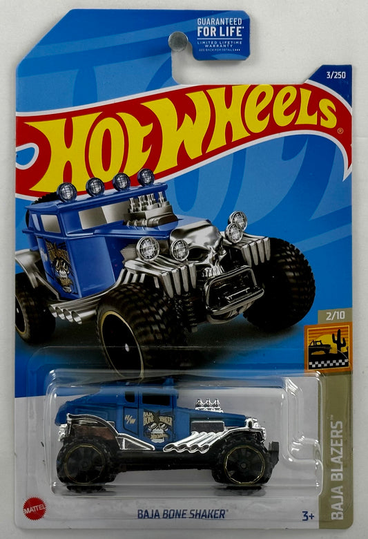 Hot Wheels 2022 - Collector # 003/250 - Baja Blazers 2/10 - Baja Bone Shaker - Blue - USA