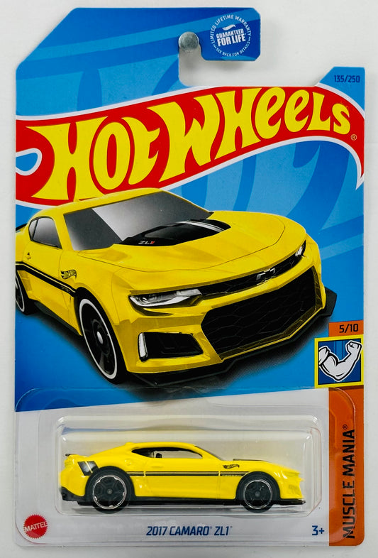 Hot Wheels 2023 - Collector # 135/250 - Muscle Mania 5/10 - 2017 Camaro ZL1 - Yellow - USA