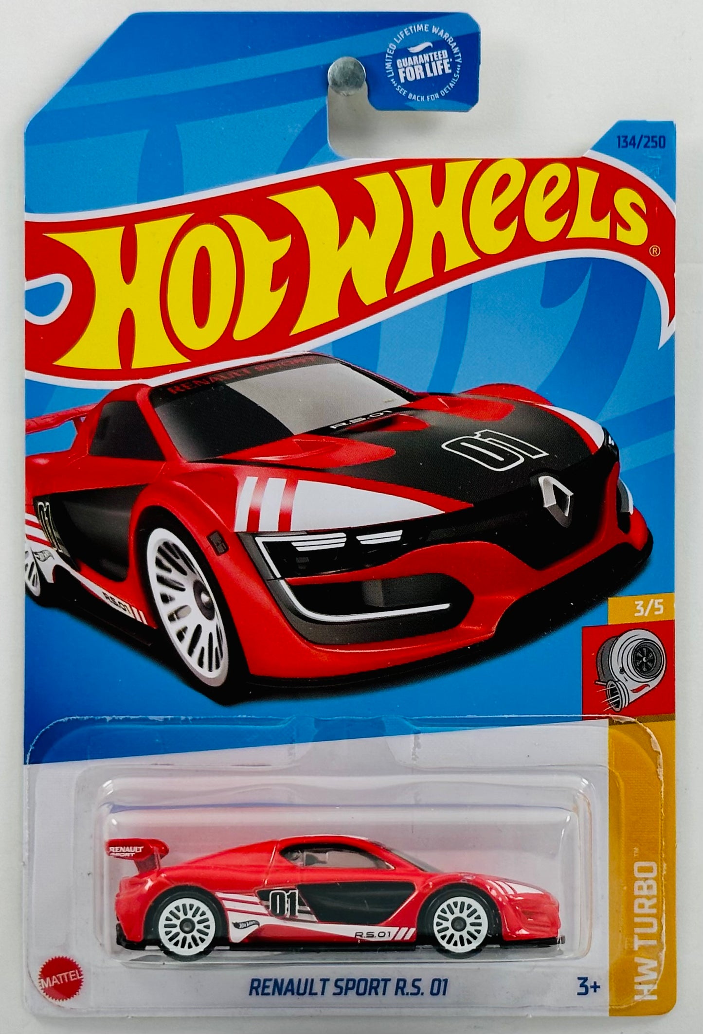 Hot Wheels 2023 - Collector # 134/250 - Turbo 03/05 - Renault Sports R.S. 01 - Red - R.S. 01 Graphics - USA