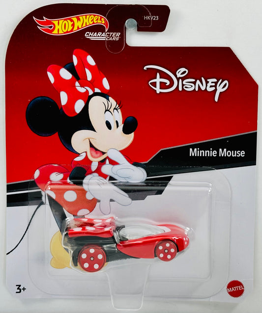 Hot Wheels 2023 - Character Cars / Disney - Minnie Mouse - Red & Black - SKDisc Wheels - Large Blister Card