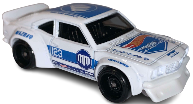 Hot Wheels 2021 - Collector # 137/250 - HW Drift 5/5 - Mazda RX-3 - White / Mad Mike - USA