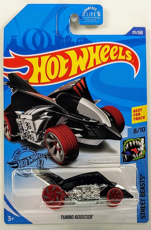 Hot Wheels 2020 - Collector # 211/250 - Street Beasts 8/10 - Turbo Rooster - Black