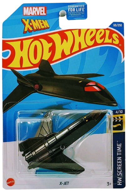 Hot Wheels 2022 - Collector # 060/250 - HW Screen Time 4/10 - X-Jet (X-Men) - Black - USA