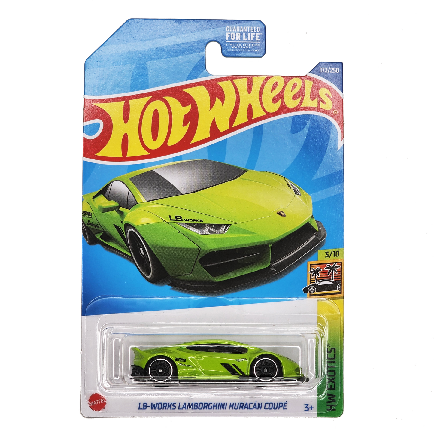 Hot Wheels 2022 - Collector # 172/250 - HW Exotics 3/10 - LB-Works Lamborghini Huracan Coupe - Green - Kroger Exclusive - USA