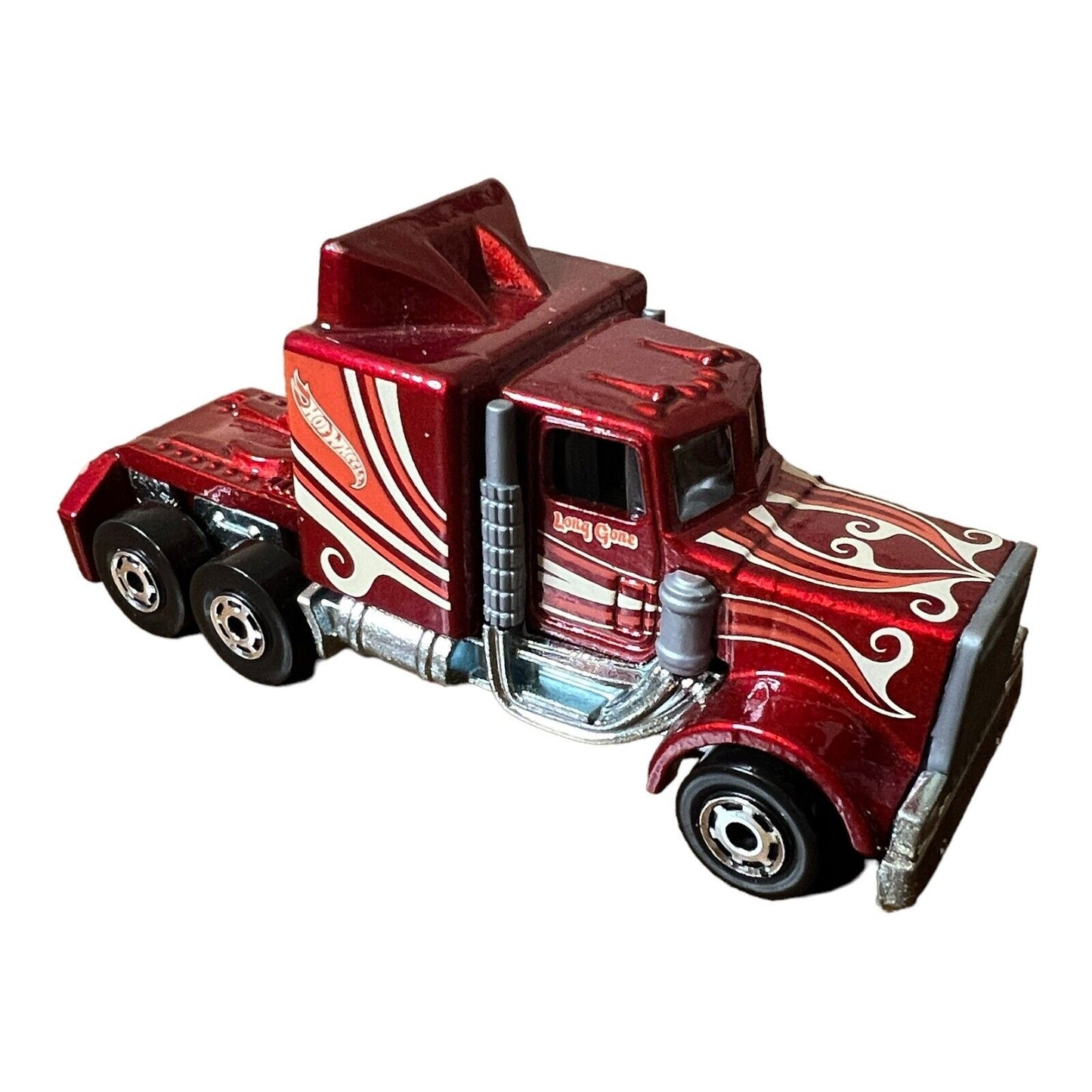 Hot Wheels 2012 - The Hot Ones - Long Gone - Red - Metal/Metal & Basic Wheels - Lightning Fast Metal Racers!